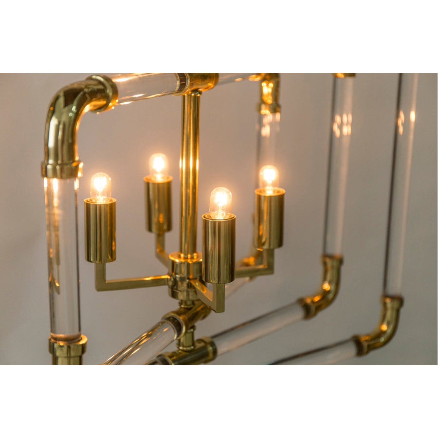 Nellcote Spiral Acrylic Stream Chandelier