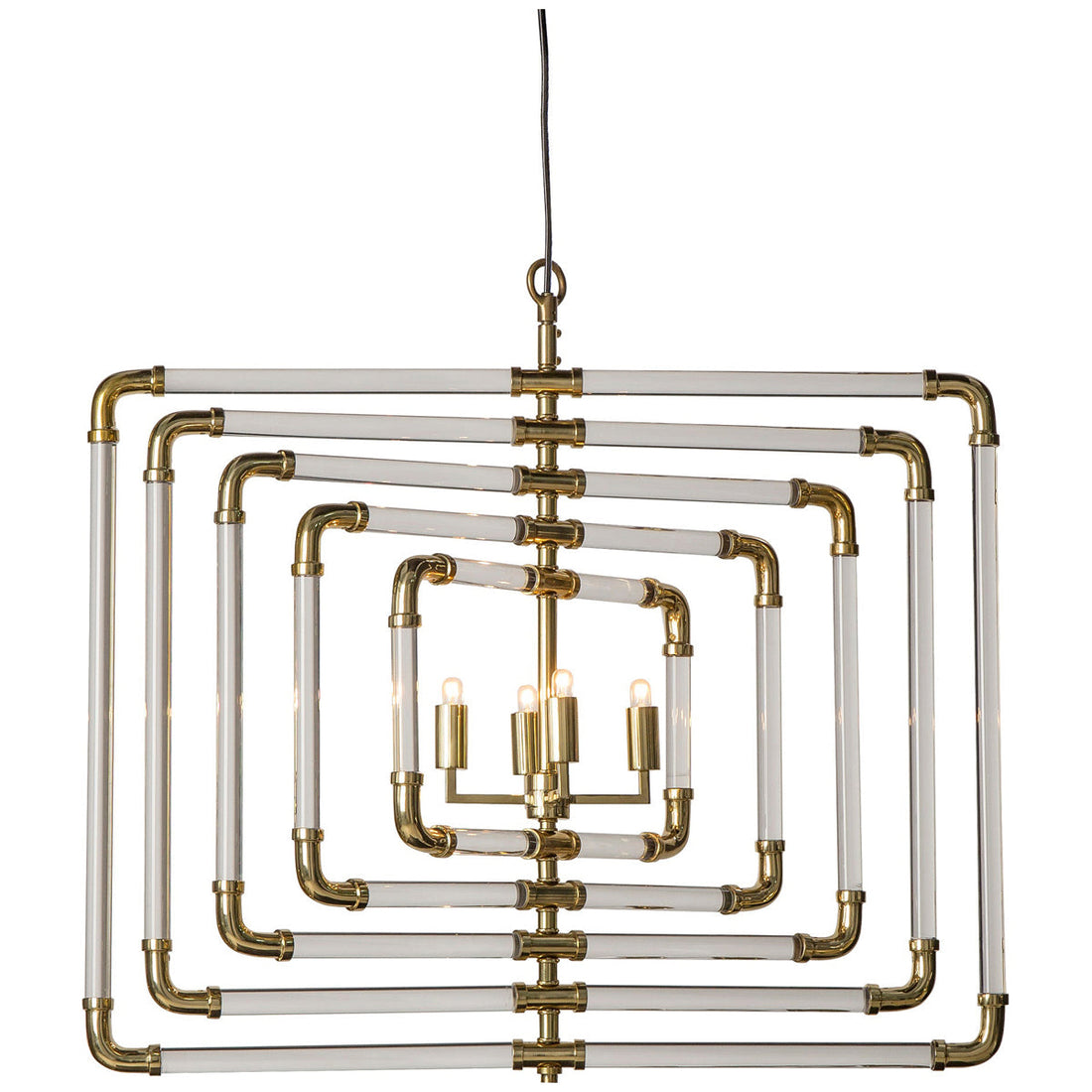 Nellcote Spiral Acrylic Stream Chandelier