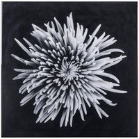 Sonder Living Black & White Flower - Epoxy Art Style A