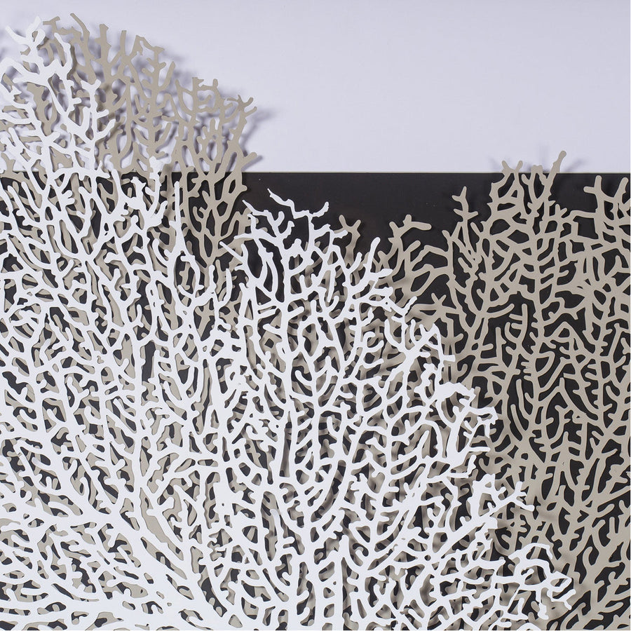 Coup & Co White and Grey Coral Art