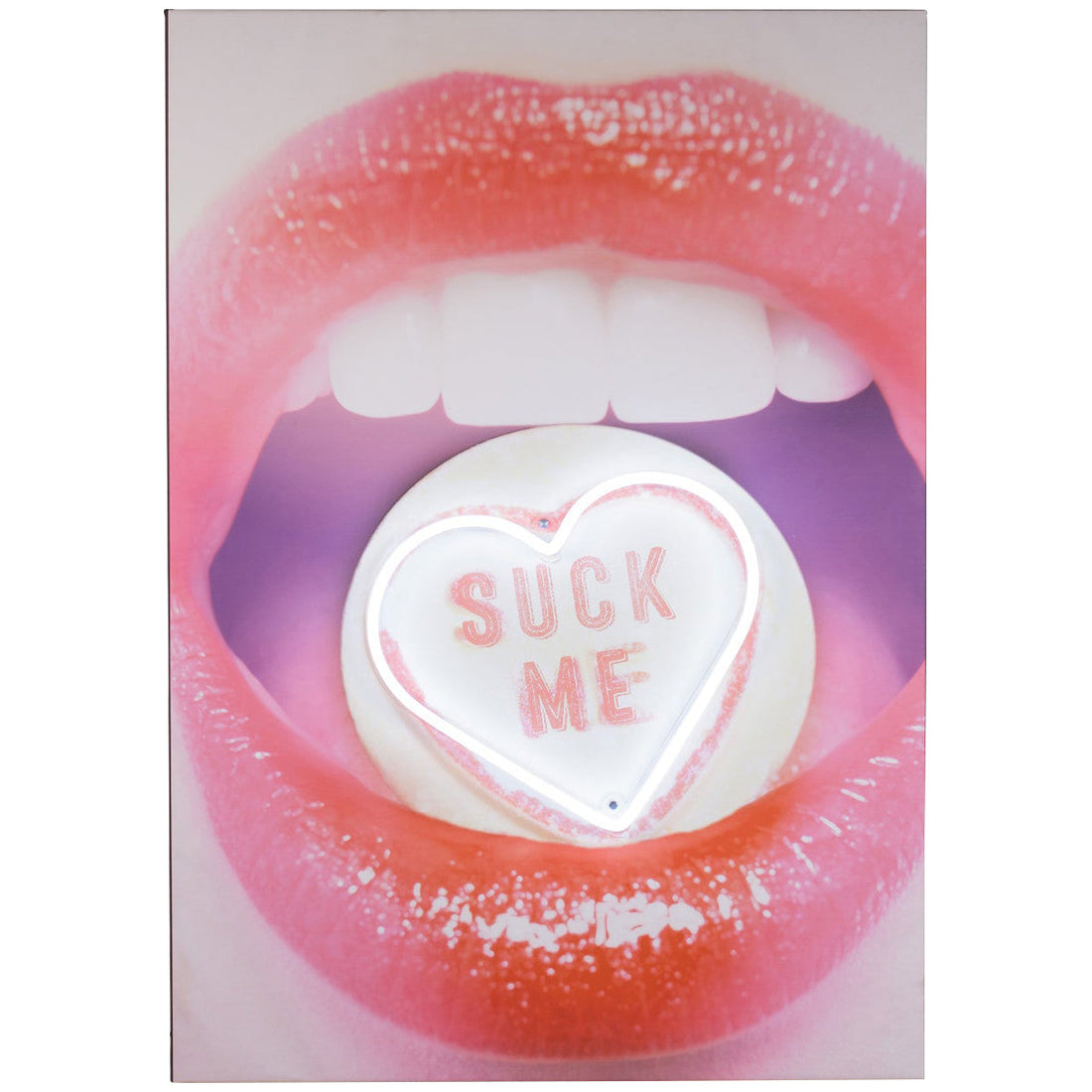 Coup & Co Hot Lips LED Neon Art - Suck Me