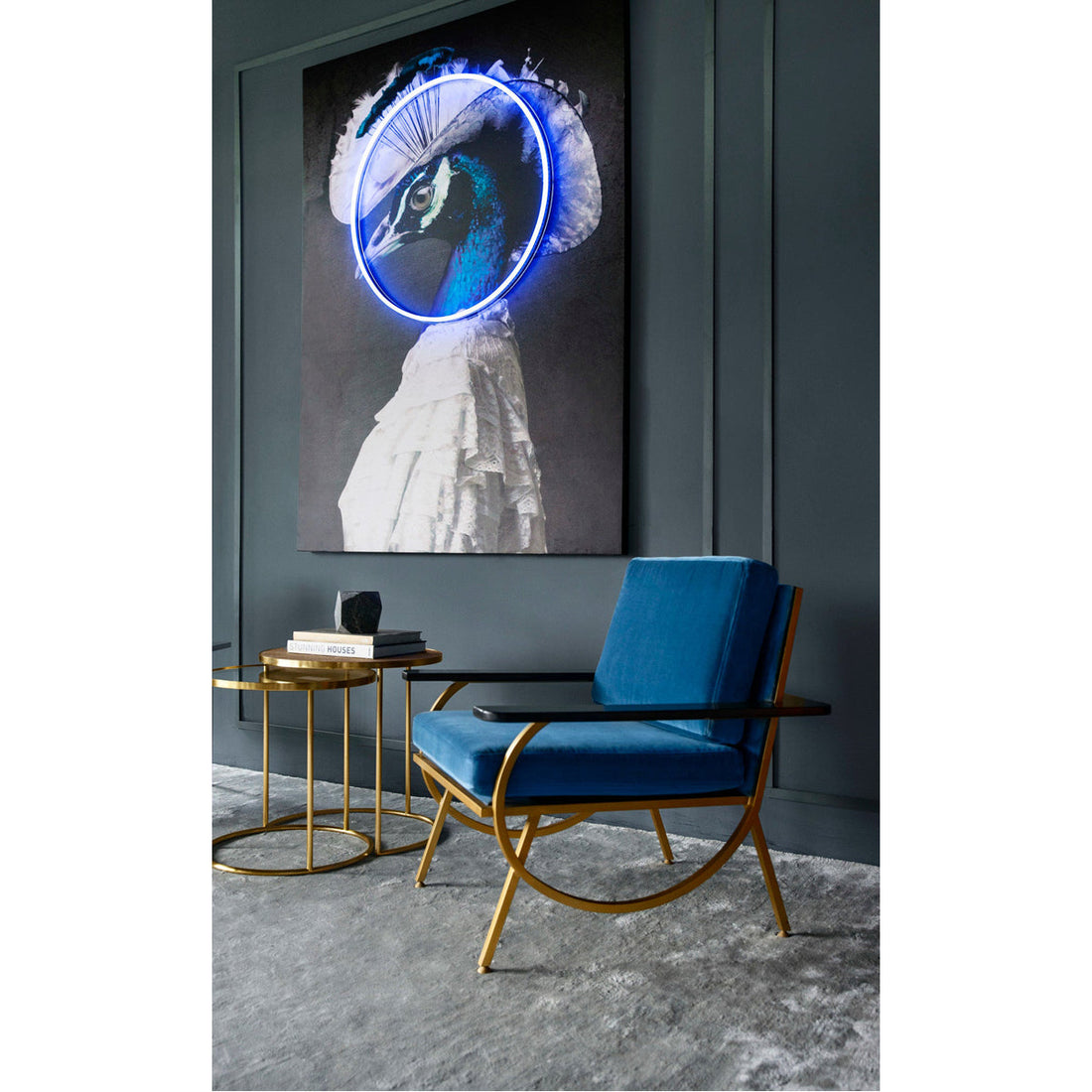 Boyd B Chair - Vana Blue Velvet