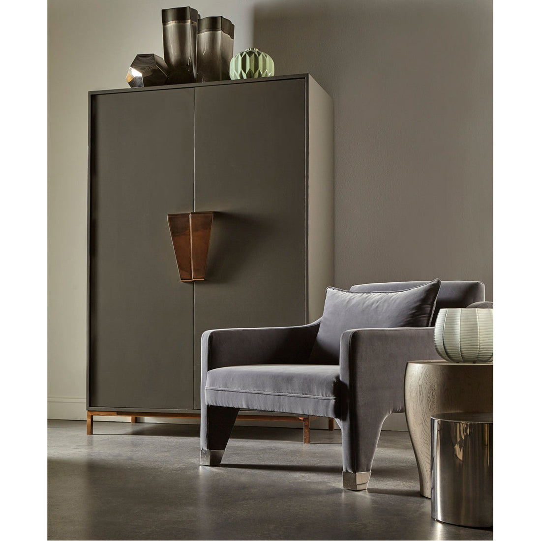 Kelly Hoppen Lyndon Occasional Chair - Vadit Dark Gray