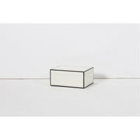 Sonder Living Cream Lacquer Box with Black Border