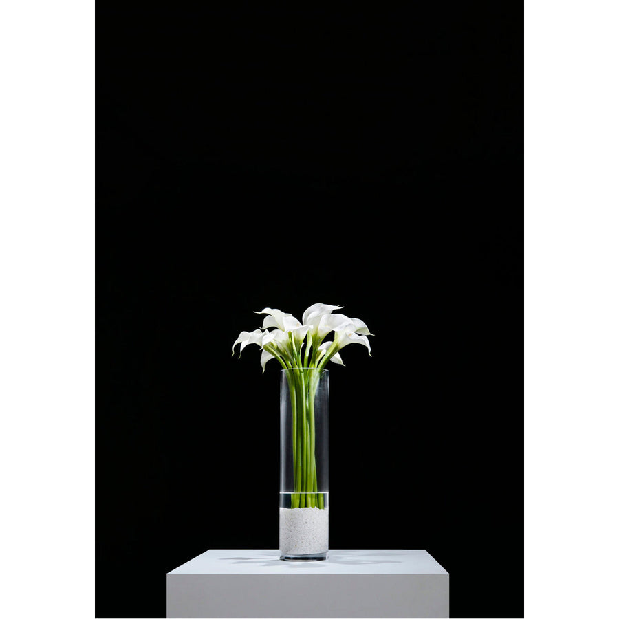 Sonder Living White Calla Lilies - Glass Vase