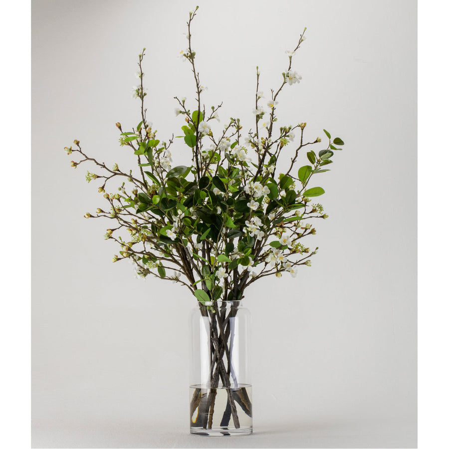 Sonder Living Mixed Blossom and Leaves - Glass Vase