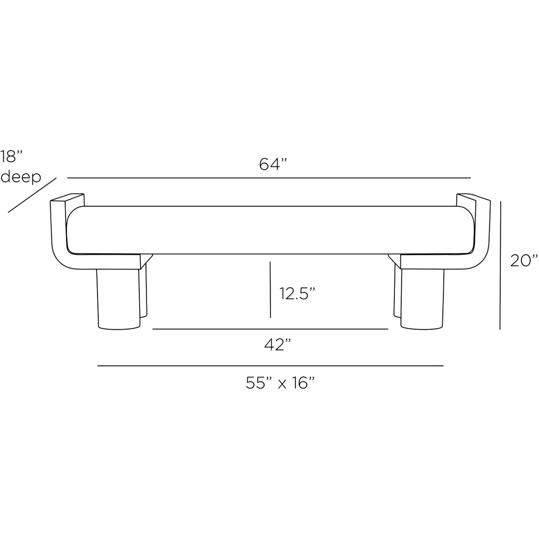 Arteriors Wesley Bench