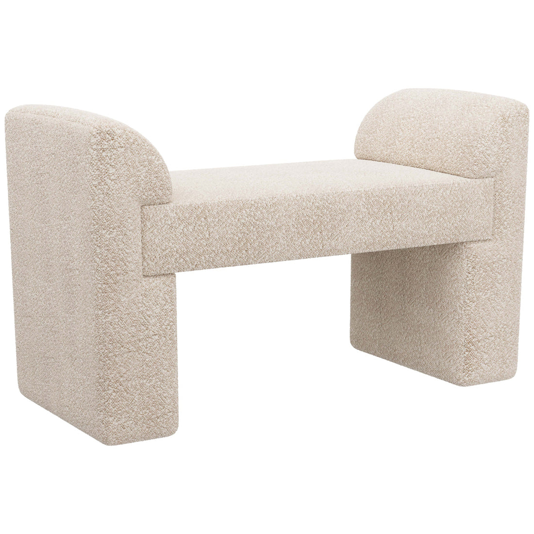 Arteriors Windemere Bench - Cream Sherpa