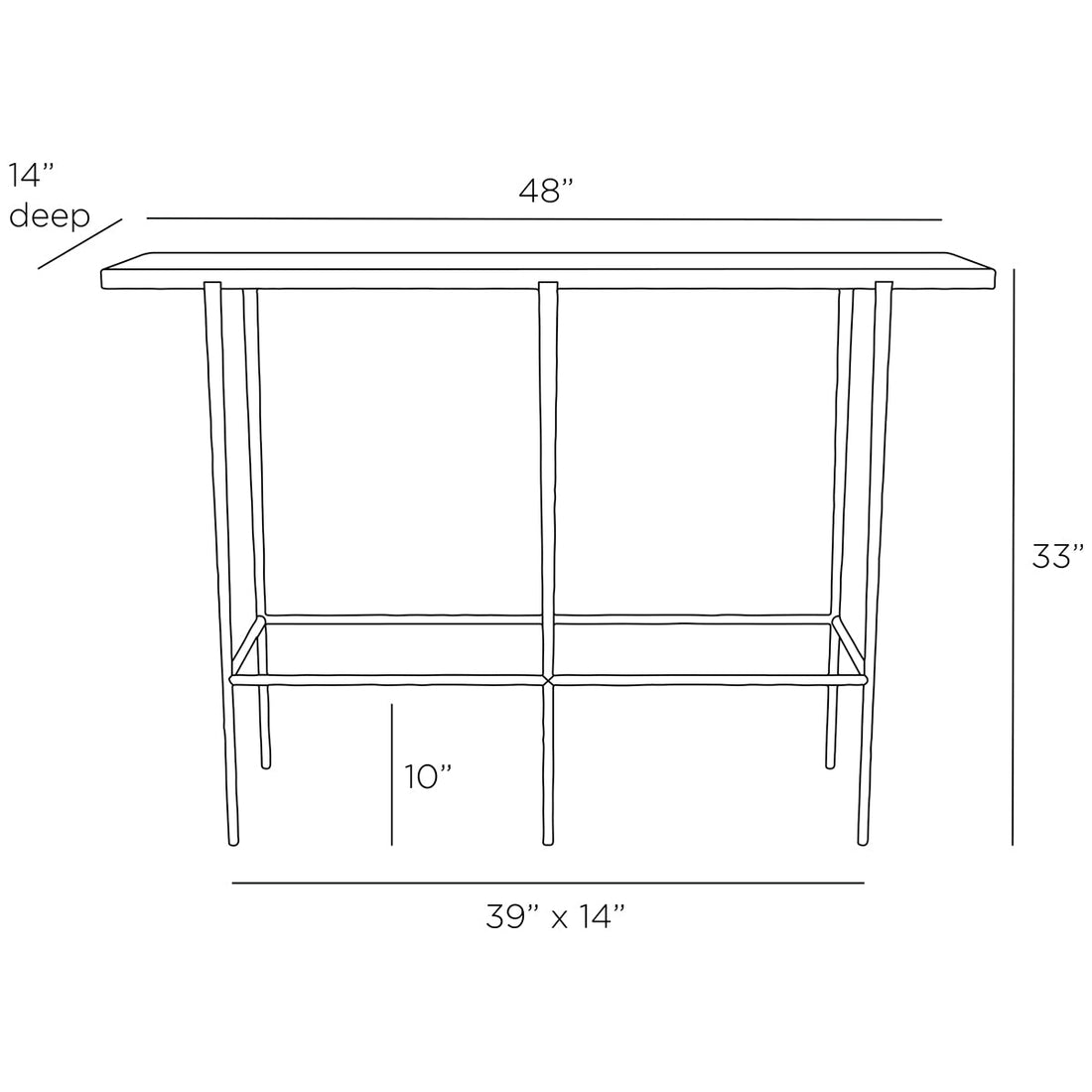 Arteriors Barbana Console Table