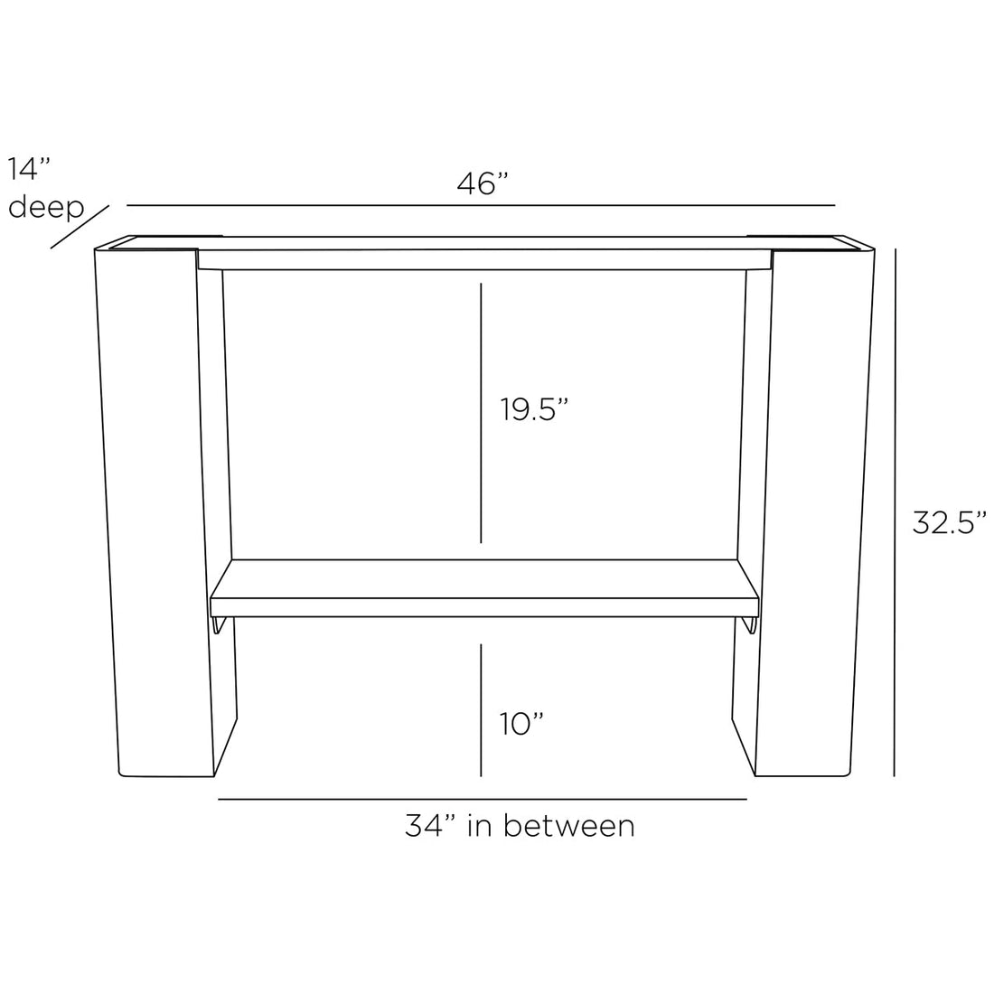 Arteriors Torelli Console Table