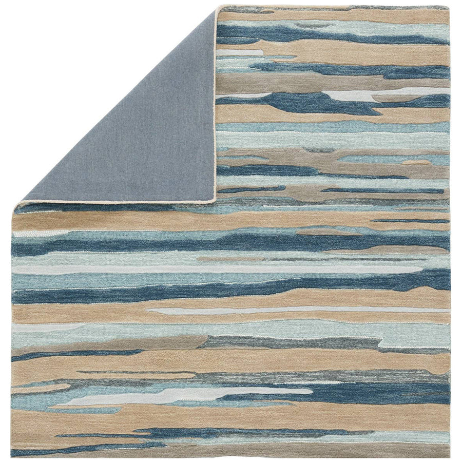 Jaipur Fragment Rhine Striped Blue Beige FRG05 Area Rug