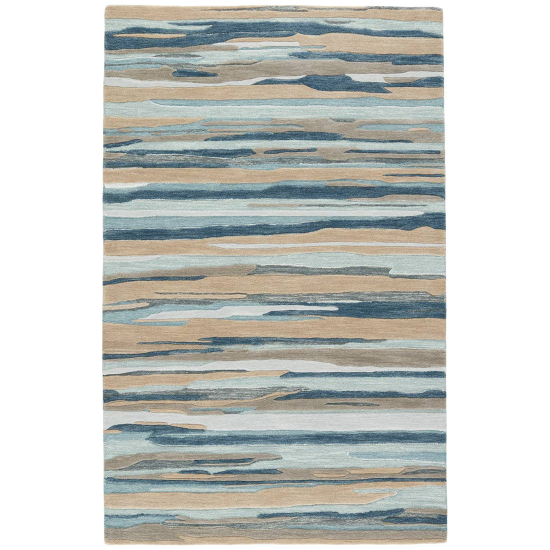 Jaipur Fragment Rhine Striped Blue Beige FRG05 Area Rug