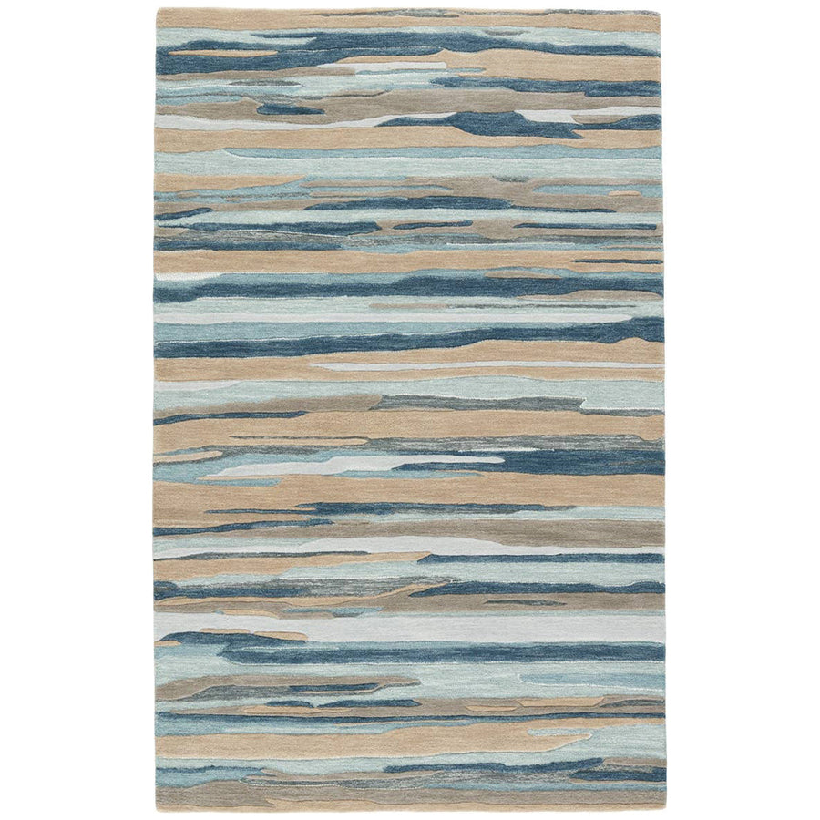 Jaipur Fragment Rhine Striped Blue Beige FRG05 Area Rug