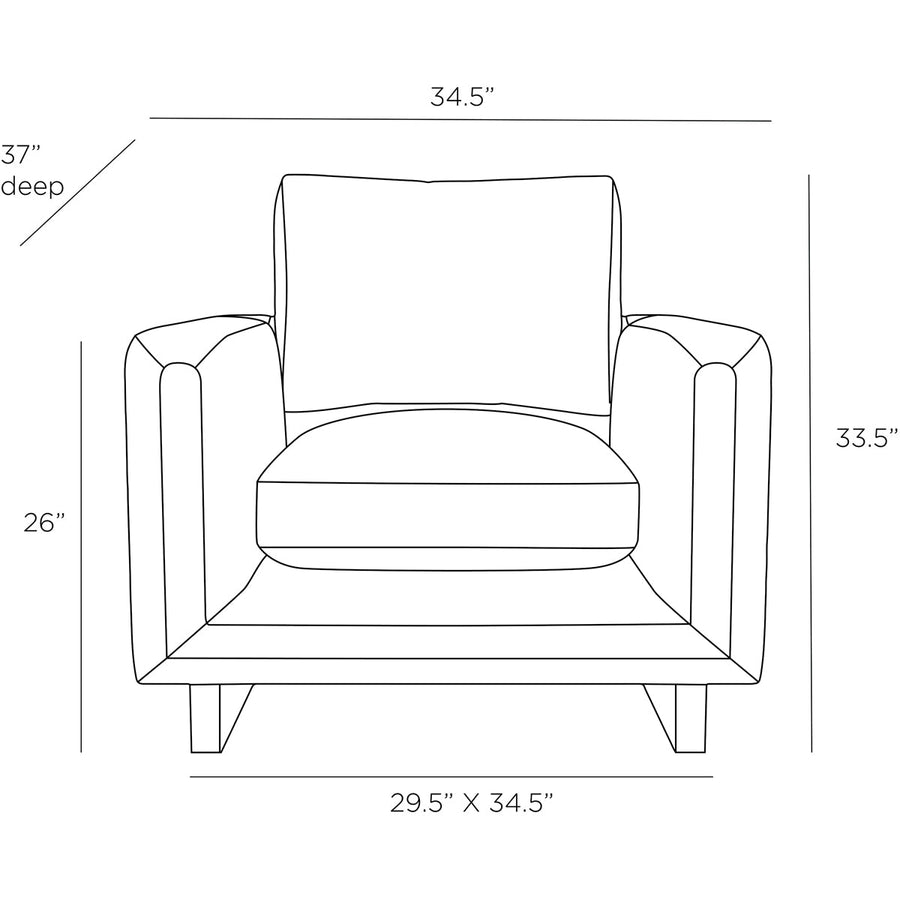 Arteriors Lovell Chair - Dark Walnut