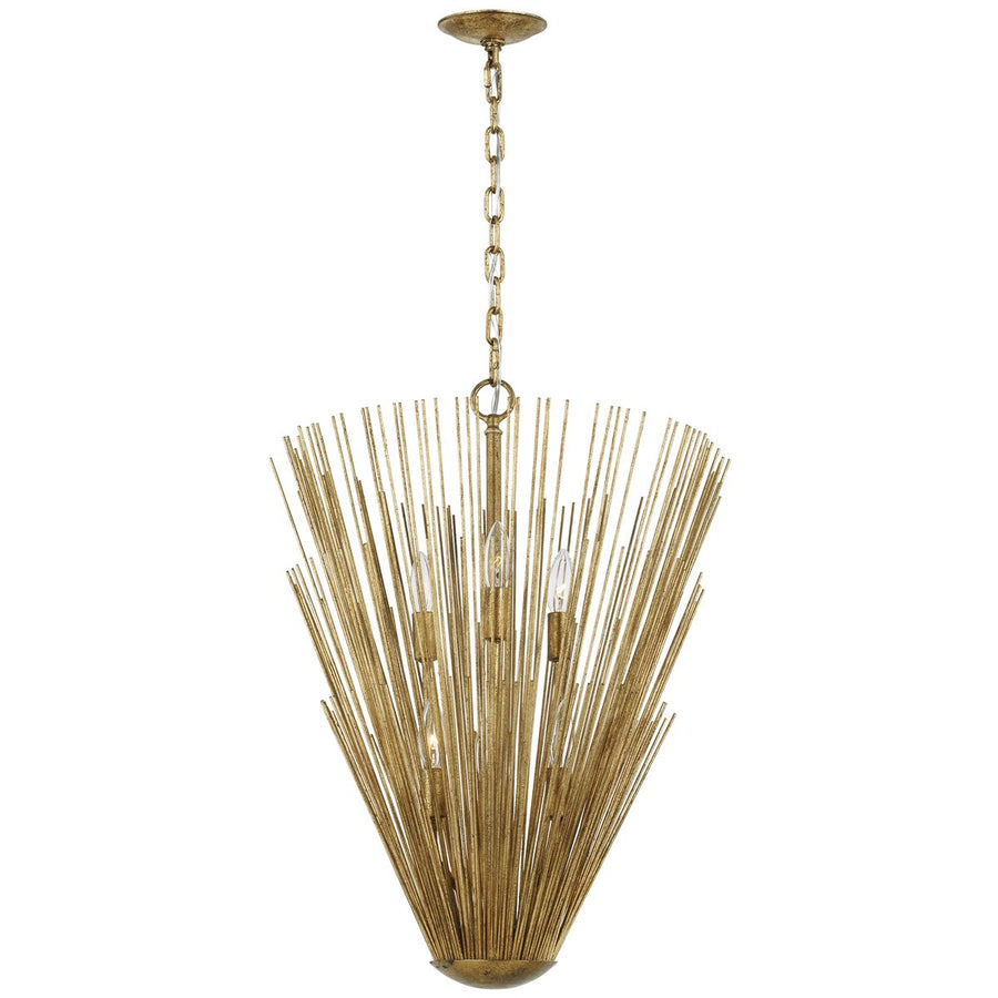 Feiss Helios 6-Light Pendant - Antique Gild