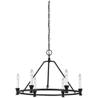 Feiss Keystone 6-Light Small Chandelier - Aged Iron