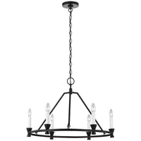 Feiss Keystone 6-Light Small Chandelier - Aged Iron