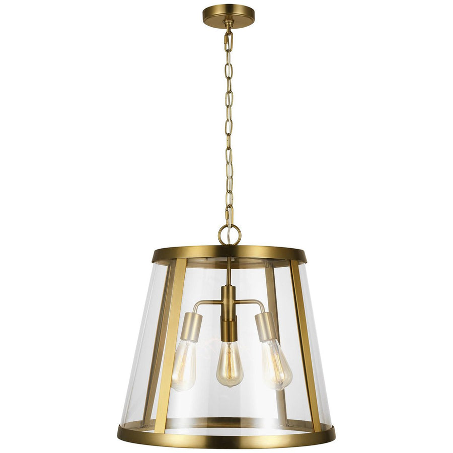 Feiss Harrow 3-Light Harrow Pendant - Burnished Brass