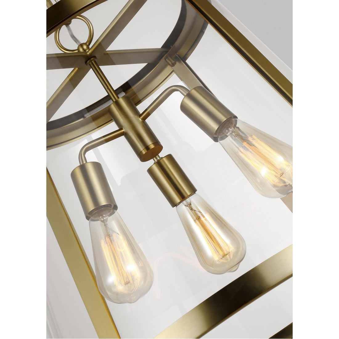 Feiss Harrow 3-Light Harrow Pendant - Burnished Brass