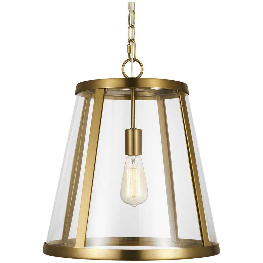 Feiss Harrow 1-Light Harrow Pendant - Burnished Brass