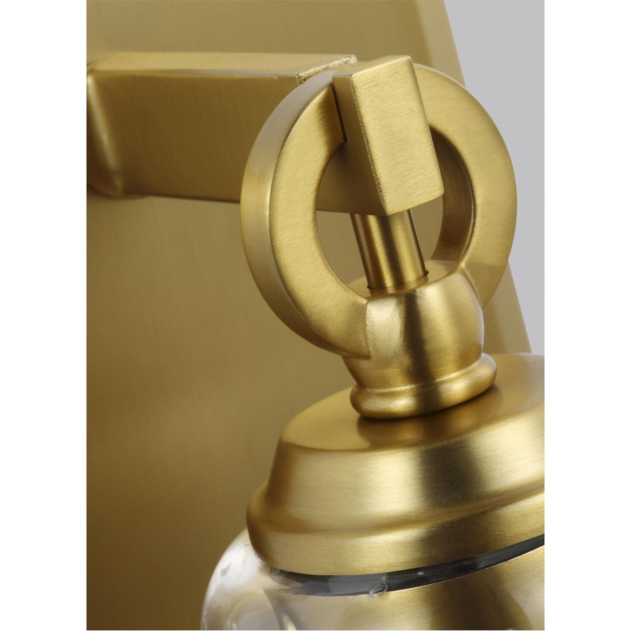 Feiss Monterro 1-Light Steel Wall Sconce - Burnished Brass