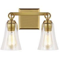 Feiss Monterro 2-Light Vanity - Burnished Brass