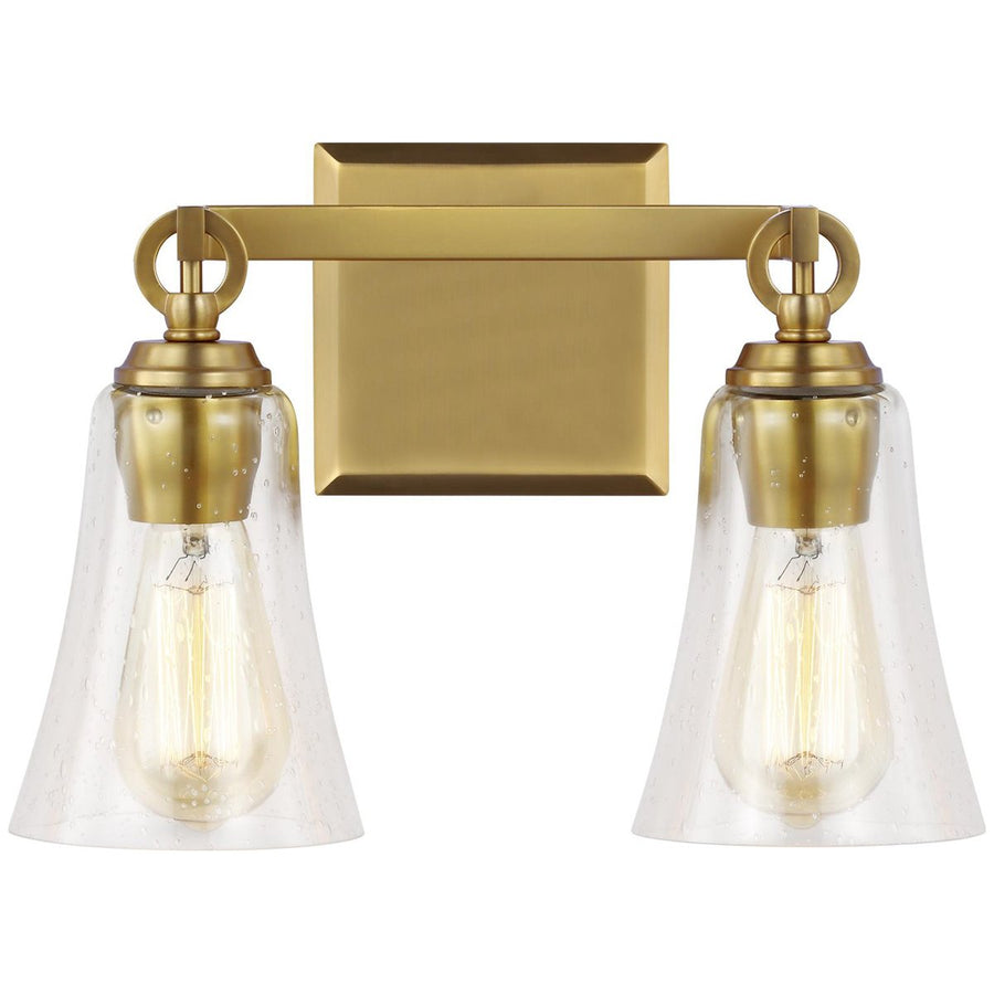 Feiss Monterro 2-Light Vanity - Burnished Brass