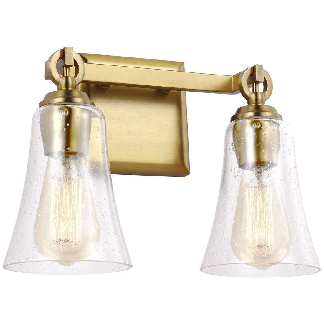 Feiss Monterro 2-Light Vanity - Burnished Brass