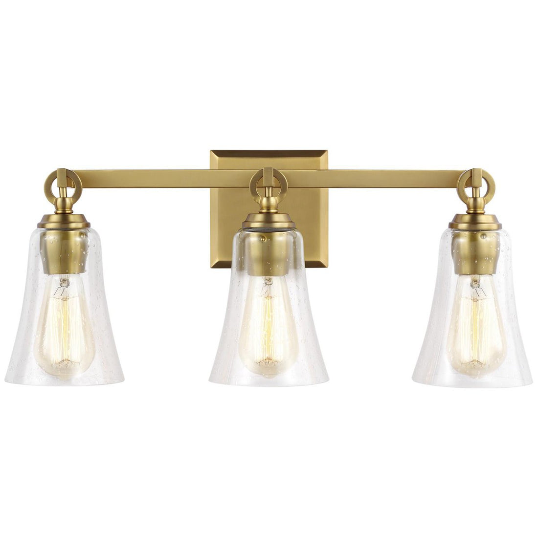 Feiss Monterro 3-Light Vanity - Burnished Brass