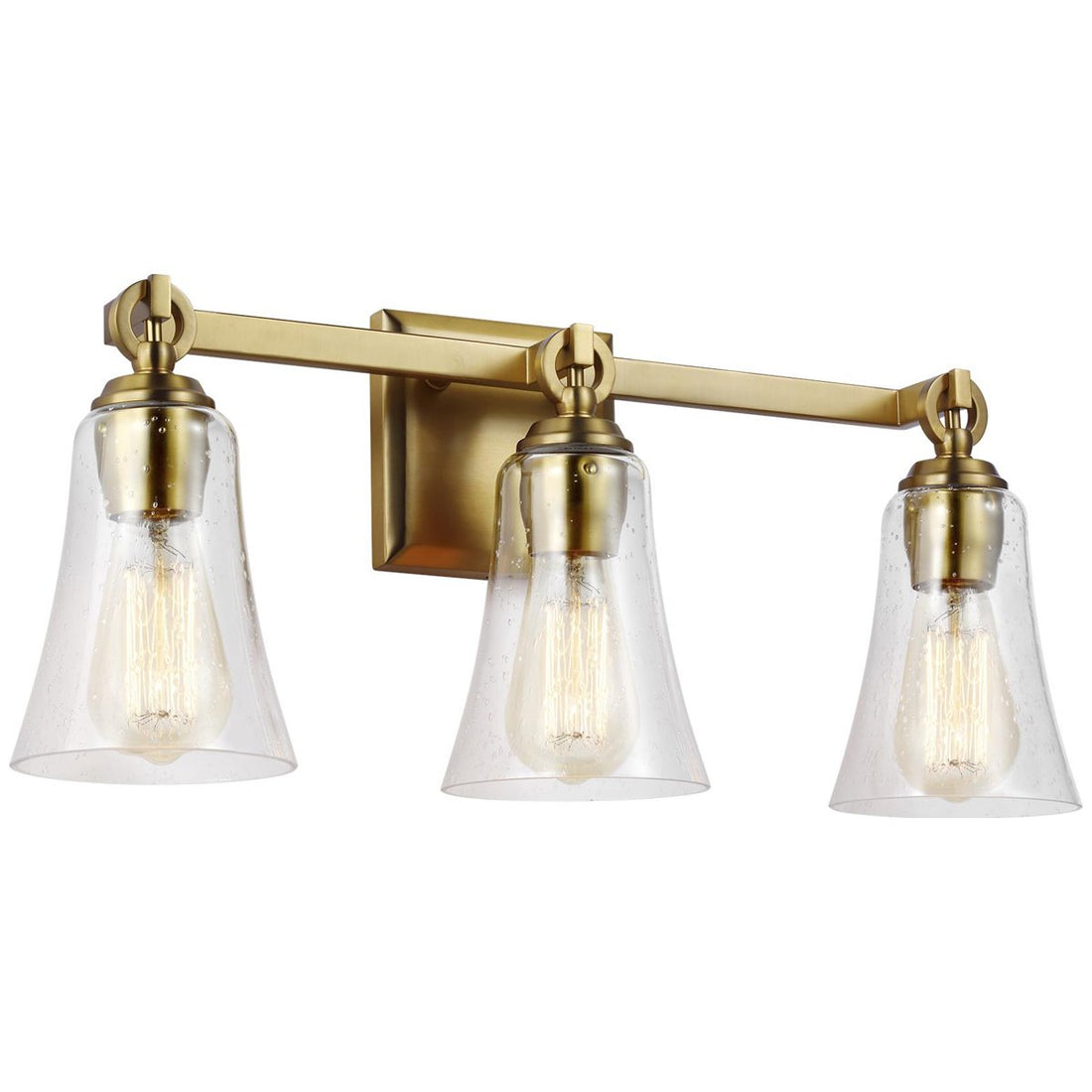 Feiss Monterro 3-Light Vanity - Burnished Brass