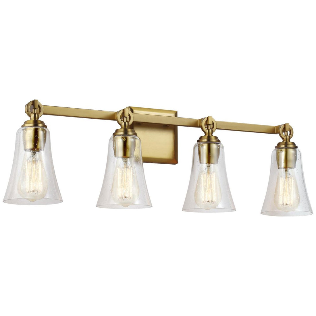 Feiss Monterro 4-Light Vanity - Burnished Brass