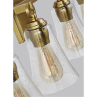 Feiss Monterro 4-Light Vanity - Burnished Brass