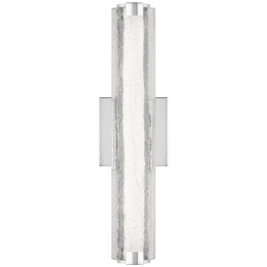 Feiss Cutler 18-Inch LED Clear Crackle Glass Wall Sconce