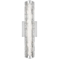 Feiss Cutler 18-Inch LED Clear Staggered Rock Glass Wall Sconce