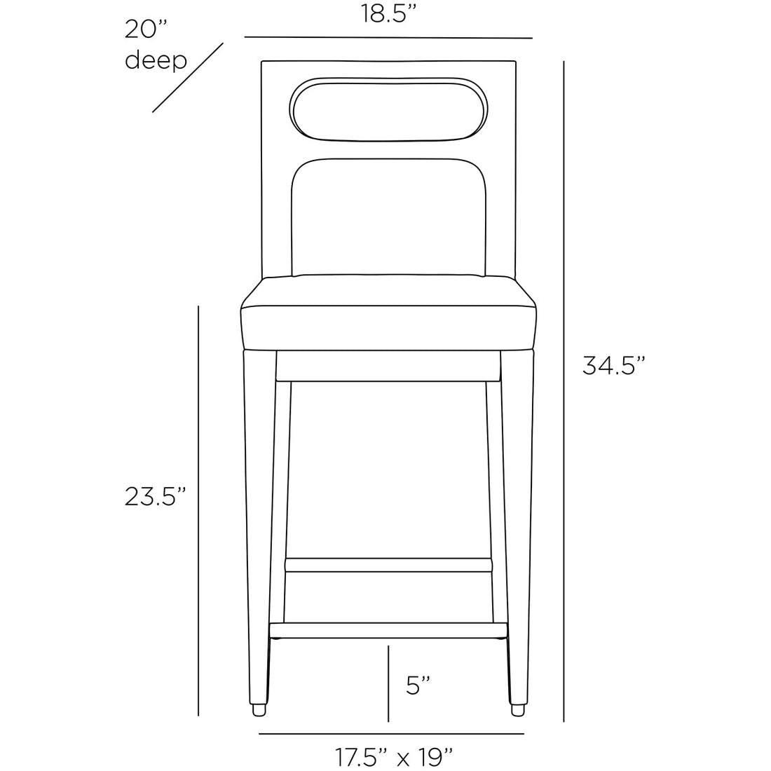 Arteriors Thaden Counter Stool