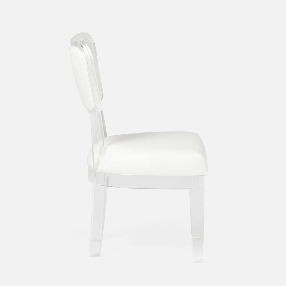 Made Goods Aaliyah Curved Acrylic Dining Chair in Havel Velvet