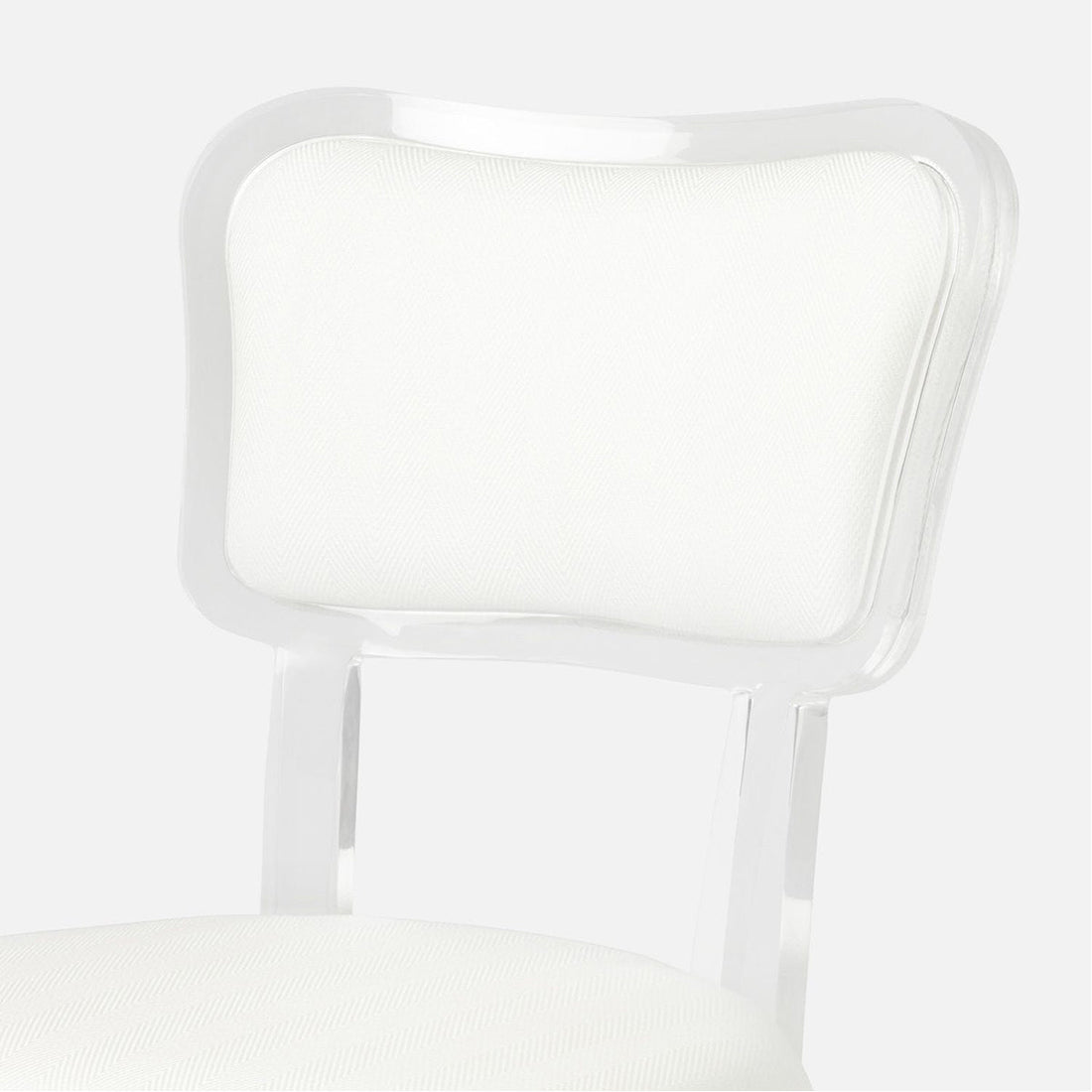 Made Goods Aaliyah Curved Acrylic Dining Chair in Havel Velvet