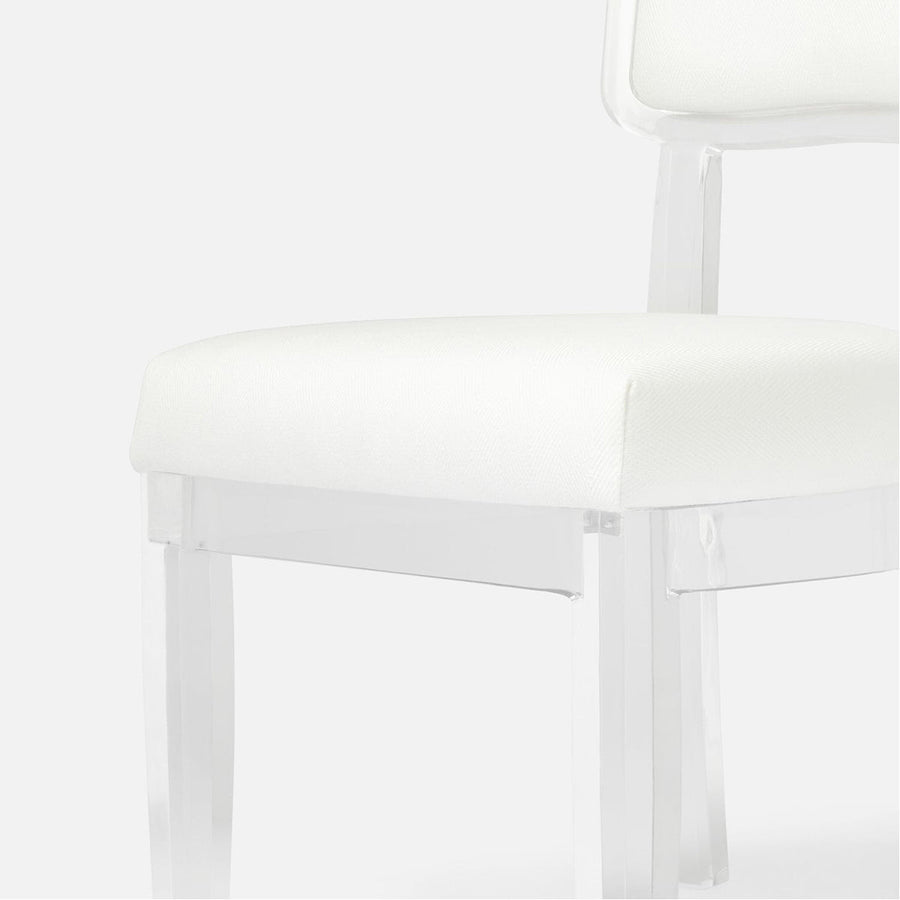 Made Goods Aaliyah Curved Acrylic Dining Chair in Havel Velvet