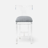 Made Goods Aldercy Clear Acrylic Counter Stool in Aras Mohair