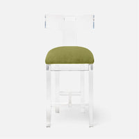 Made Goods Aldercy Clear Acrylic Counter Stool in Aras Mohair