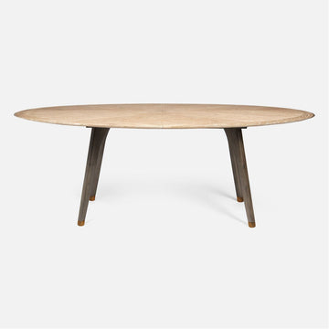 Made Goods Alder Oval Dining Table in Oak Top