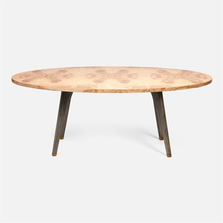 Made Goods Alder Oval Dining Table in Ash Veneer Top