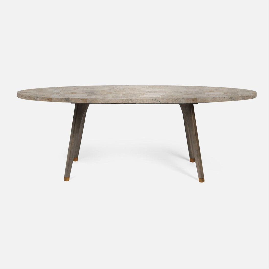 Made Goods Alder Oval Dining Table in Marble Top