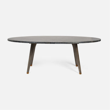 Made Goods Alder Oval Dining Table in Faux Horn