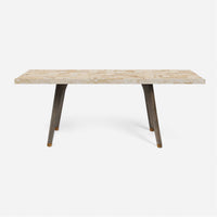 Made Goods Alder Rectangular Dining Table in Stone Top