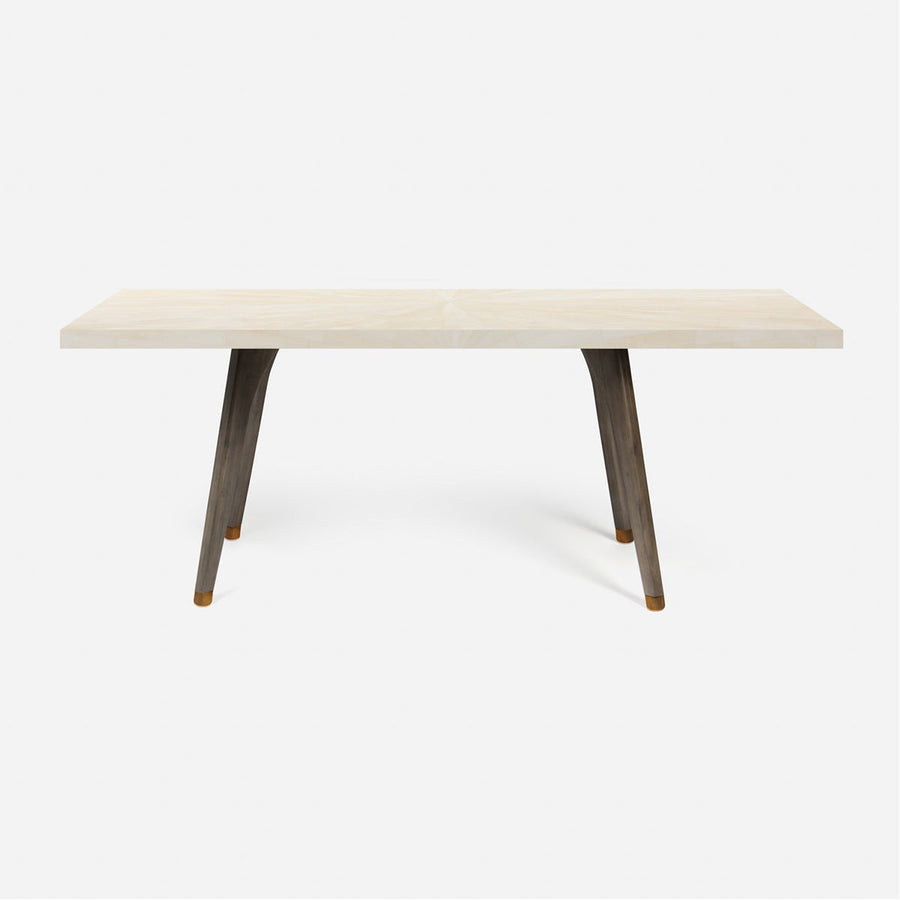 Made Goods Alder Rectangular Dining Table in Faux Horn