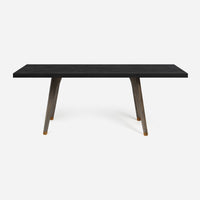 Made Goods Alder Rectangular Dining Table in Faux Horn