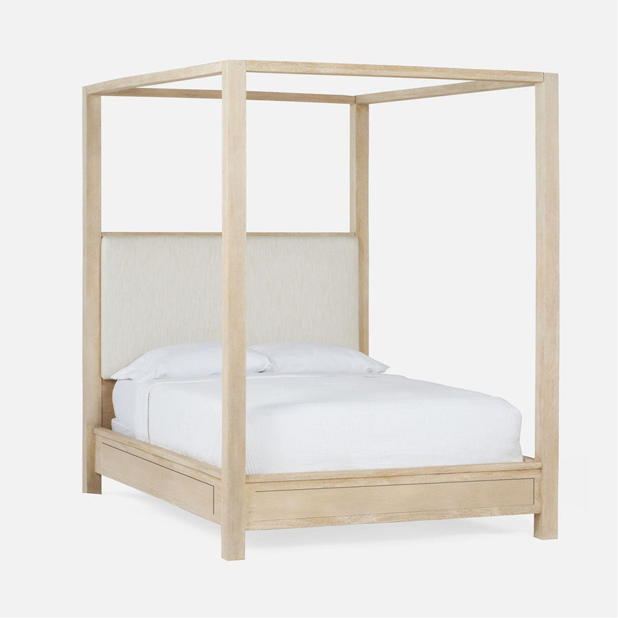 Made Goods Allesandro Boxy Canopy Bed in Colorado Leather