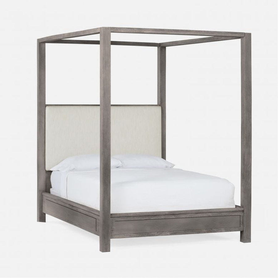 Made Goods Allesandro Boxy Canopy Bed in Colorado Leather