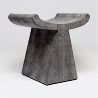 Made Goods Annika Art Deco Realistic Faux Shagreen Stool